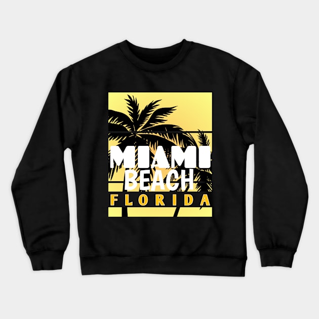 miami Crewneck Sweatshirt by Ntdesignart